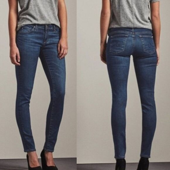 AG Adriano Goldschmied Jeans The Stilt Cigarette Leg Women's 27R  Blue Denim - Picture 1 of 11